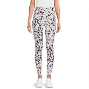Avia Performance High Waist Side Pocket Leggings Size L Snow Leopard